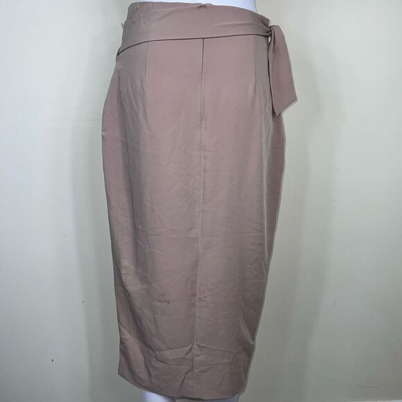 Lavish Alice Lined Asymmetrical Beige Skirt - Picture 5 of 12
